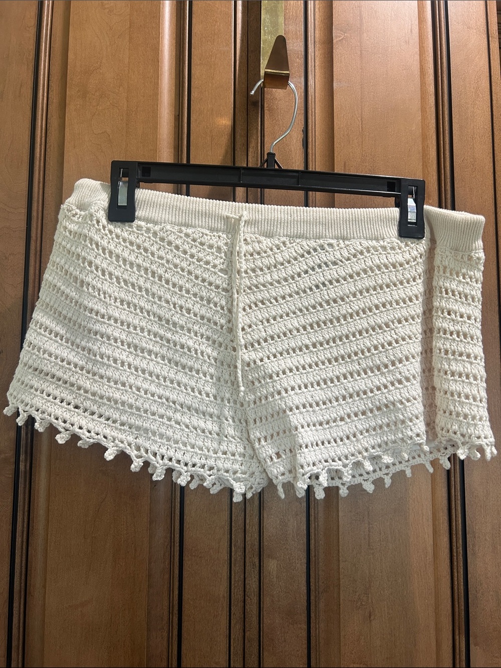 MINKPINK Crochet Knit Cream Shorts